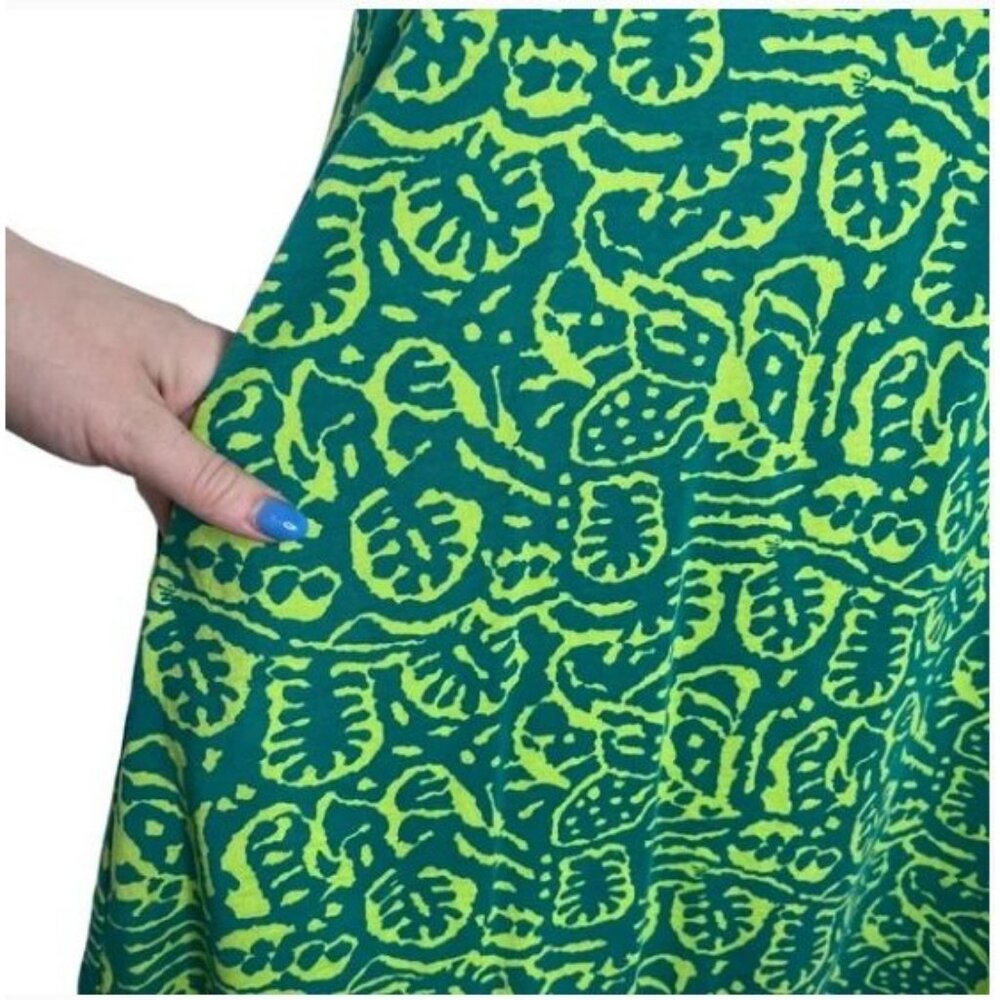 Soft Surroundings Palm Leaf Print Scoop Neck T-Shirt Dress Size Small - Picture 3 of 5